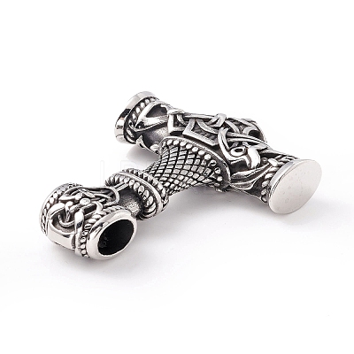 Tibetan Style 304 Stainless Steel Pendants STAS-P305-52AS-1