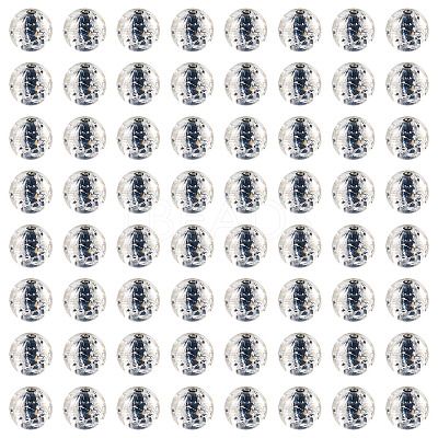100Pcs Crackle Transparent Glass Beads GLAA-TADJ0001-12A-1