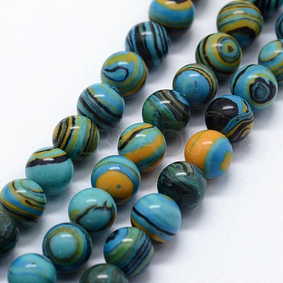 Synthetic Malachite Beads Strands G-A186-A-03-1
