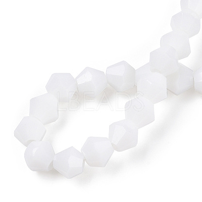 Opaque Solid Color Imitation Jade Glass Beads Strands EGLA-A039-P6mm-D15-1