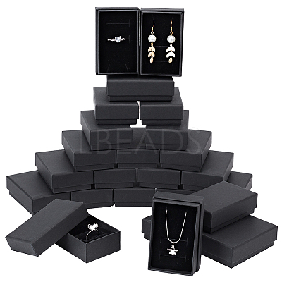 Kraft Paper Cardboard Jewelry Boxes CBOX-BC0001-16-1