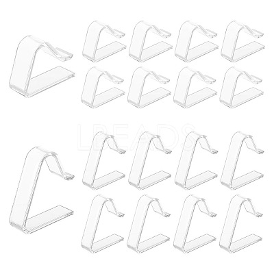 48Pcs 2 Style Transparent Plastic Tablecloth Clips AJEW-GL0002-08-1