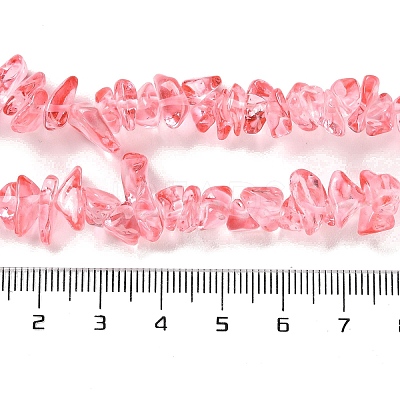 Spray Painted Transparent Glass Beads Strands GLAA-P060-01B-06-1