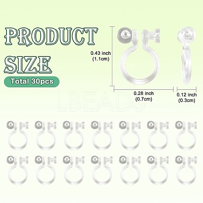 Resin Clip-on Earring Findings X1-FIND-H046-12-01-1