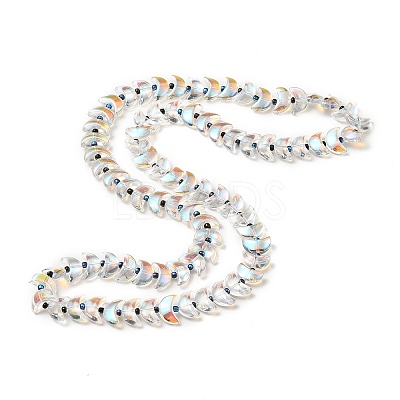 Transparent Electroplate Glass Beads Strands EGLA-E030-01O-1