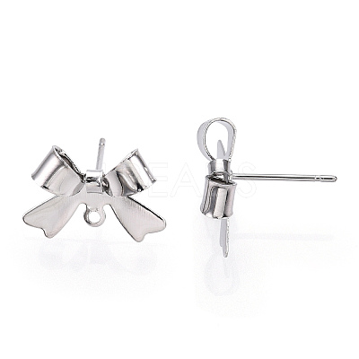 Brass Stud Earring Findings X-KK-S360-174P-1