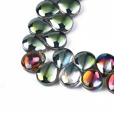 Electroplate Glass Beads Strand EGLA-S188-27-C02-1