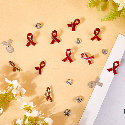 25Pcs Alloy Enamel Brooches JEWB-CP0001-36A-1