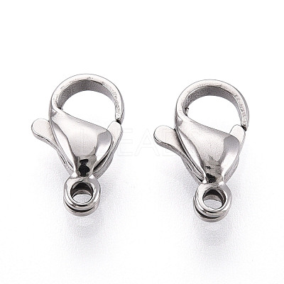 304 Stainless Steel Lobster Claw Clasps STAS-T065-11mm-34P-1