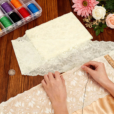 Spandex Lace Ribbon OCOR-WH0105-234B-1