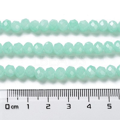 Baking Paint Imitation Jade Glass Bead Strands DGLA-A034-J8MM-A22-1