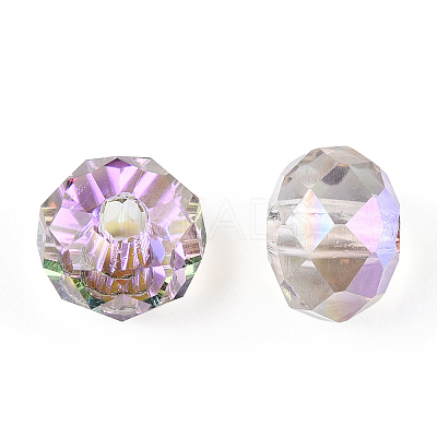 Transparent Electroplate Glass Beads GLAA-L046-02A-1