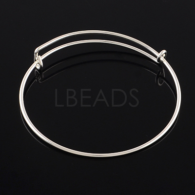Adjustable Iron Expandable Bangle Making BJEW-R038-S-1