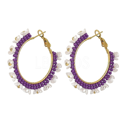 Glass Hoop Earrings EJEW-MZ00827-02-1