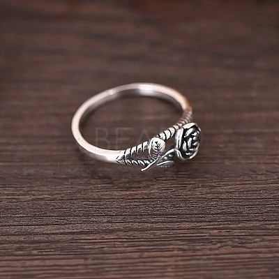 Alloy Rose Finger Rings WG6B24B-05-1