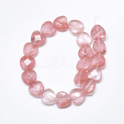 Cherry Quartz Glass Beads Strands G-S357-E01-14-1