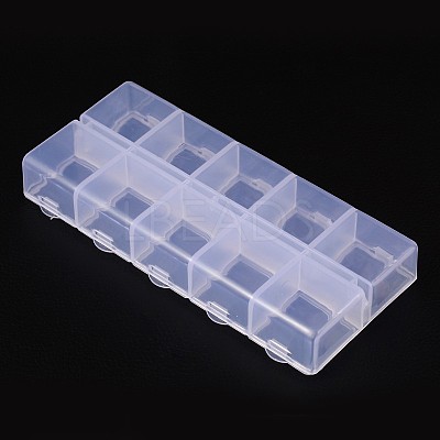 Cuboid Plastic Bead Containers CON-N007-02-1