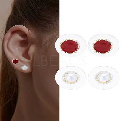 1Set Alloy Stud Earrings EJEW-LP0008-009-1