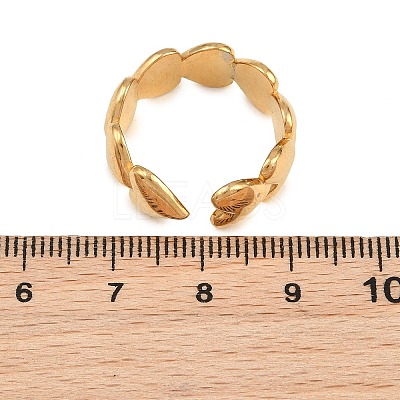 304 Stainless Steel Cubic Zirconia Cuff Open Ring for Women CU-CBACD1D-01G-03-1