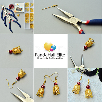 Brass Bead Caps KK-PH0034-79-1