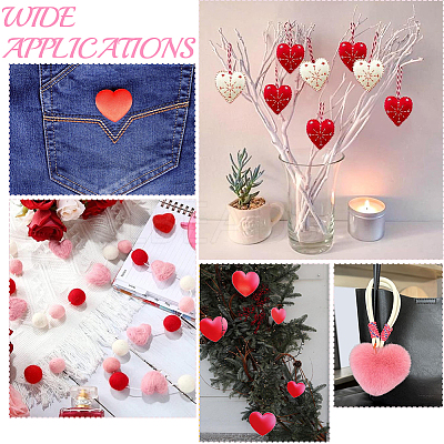 Heart Handmade Wool Felt Ornament Accessories DIY-CY0003-12B-1