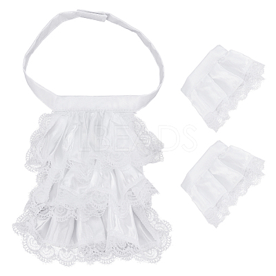 Lace Cloth Oversleeves & Collar Sets AJEW-HY0003-05-1