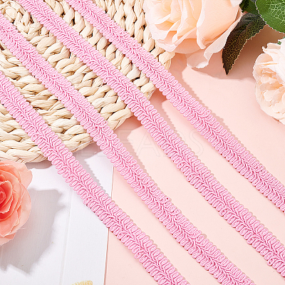 Polyester Braided Lace Trim OCOR-WH0074-92F-1