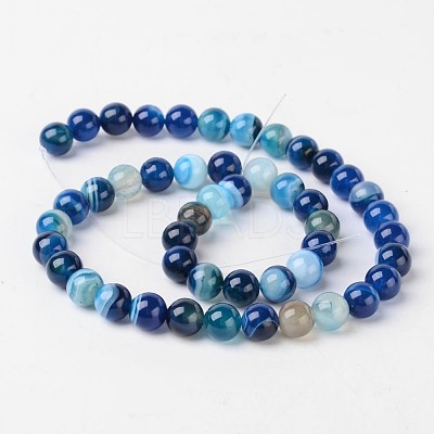 Natural Striped Agate/Banded Agate Beads X-AGAT-8D-8-1