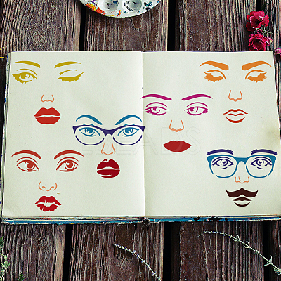 4Pcs 4 Styles PET Hollow Out Drawing Painting Stencils DIY-WH0394-0137-1