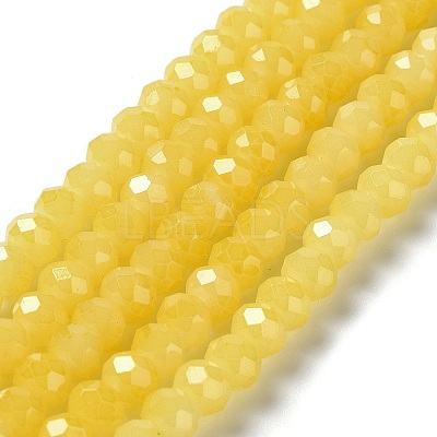 Baking Paint Imitation Jade Glass Bead Strands DGLA-A034-J10mm-A-1