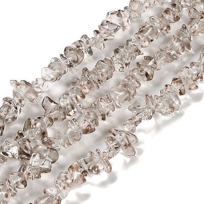 Spray Painted Transparent Glass Beads Strands GLAA-P060-01B-05-1