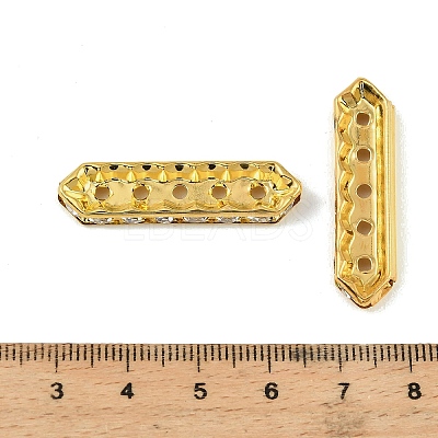 Brass Crystal Rhinestone Spacer Bars RB-T019-01A-G-1