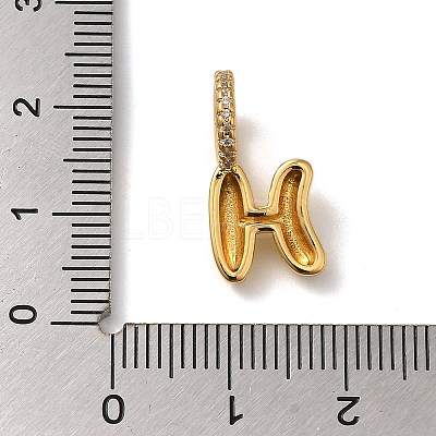 Brass Micro Pave Cubic Zirconia Pendants KK-K345-13H-G-1