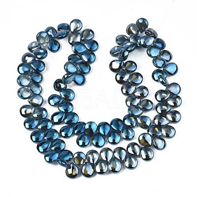 Electroplate Glass Beads Strand EGLA-S188-27-C01-1