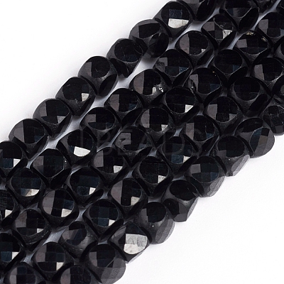 Natural Black Spinel Beads Strands G-E560-A04-4mm-1