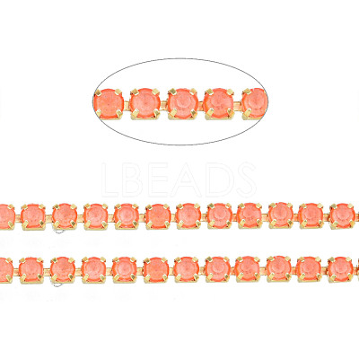 Brass Rhinestone Strass Chains CHC-N017-003B-B03-1