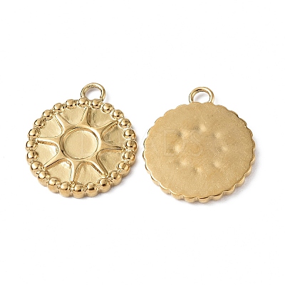 Ion Plating(IP) 304 Stainless Steel Pendant Cabochon Setting STAS-C066-03G-1