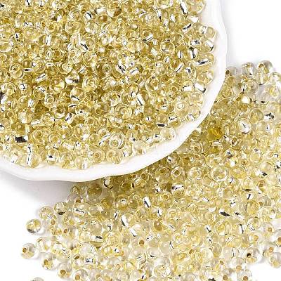 6/0 Baking Paint Transparent Fringe Glass Seed Beads SEED-N006-06B-1