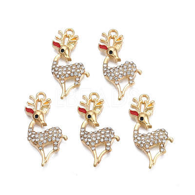 Rack Plating Alloy Enamel Pendants ENAM-N055-118-1