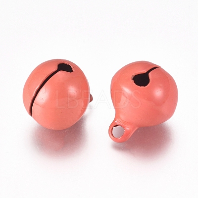 Baking Paint Iron Bell Pendants IFIN-WH0052-03M-1