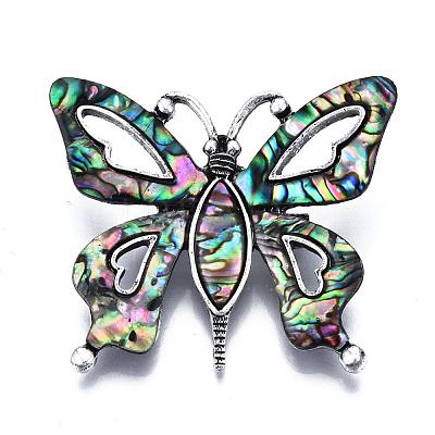Abalone Shell/Paua Shell Brooches/Pendants SHEL-S275-38-1