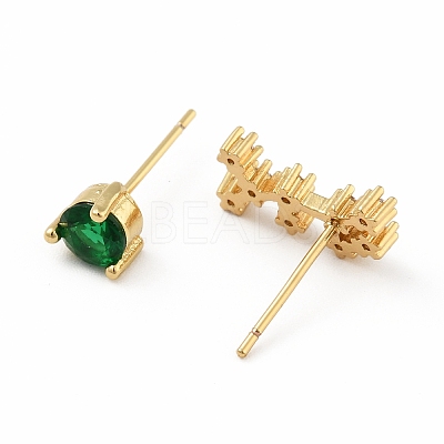 Cubic Zirconia Constellation Asymmetrical Earrings EJEW-C035-16G-03-1