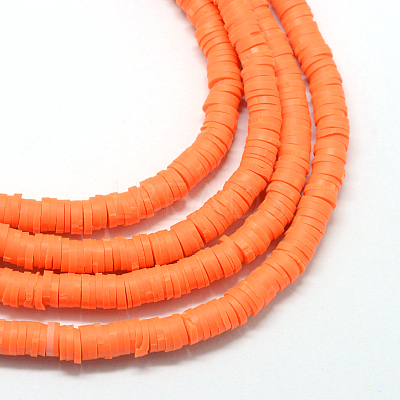 Handmade Polymer Clay Beads X-CLAY-R067-6.0mm-12-1