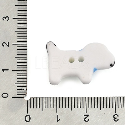 Dog Ceramic Buttons BUTT-I018-01B-01-1