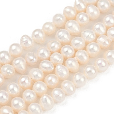 Natural Cultured Freshwater Pearl Beads Strands PEAR-I007-07Y-01A-1