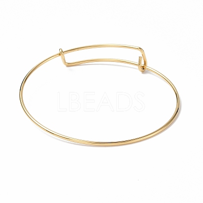 Ion Plating(IP) Adjustable 304 Stainless Steel Wire Bangle Making MAK-F286-03G-1