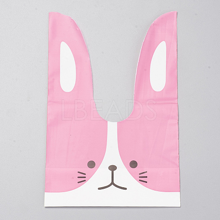 Kawaii Bunny Plastic Bags ABAG-WH0002-25-1