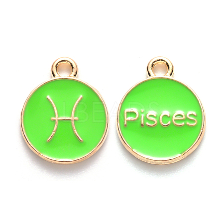 Alloy Enamel Pendants ENAM-S124-01A-06H-1