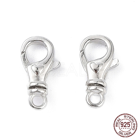 Anti-Tarnish Rhodium Plated 925 Sterling Silver Swivel Clasps STER-K173-22P-1