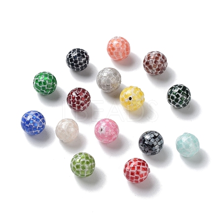 Colorful Craft Shell Half Drilled Beads BSHE-D001-01B-1